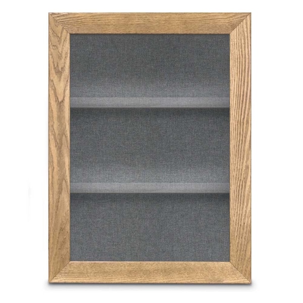 United Visual Products Outdoor Enclosed Combo Board, 42"x32", Black Frame/White Porc & Cobalt UVCB4232ODB-WHTPORC-COBACC - main